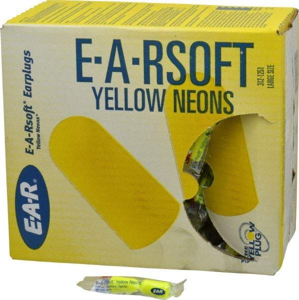 3M - Disposable, Uncorded, 33 dB Earplugs - Yellow, 200 Pairs - Makers Industrial Supply