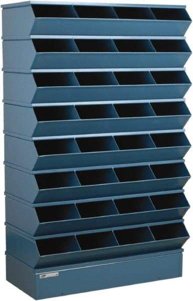 Stackbin - 8 Bin, Shelving Unit with Openings & Base - 37" Wide x 65-1/2" High - Makers Industrial Supply