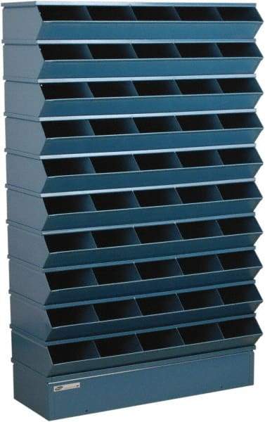 Stackbin - 10 Bin, Shelving Unit with Openings & Base - 37" Wide x 60" High - Makers Industrial Supply