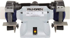 Palmgren - 8" Wheel Diam x 1" Wheel Width, 3/4 hp Grinder - 5/8" Arbor Hole Diam, 1 Phase, 3,450 Max RPM, 120/240 Volts - Makers Industrial Supply