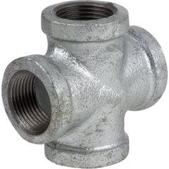 Galvanized Pipe Fittings; Material: Galvanized Malleable Iron; Fitting Shape: Cross; Thread Standard: NPT; End Connection: Threaded; Class: 150; Lead Free: Yes; Standards:  ™ASME ™B16.3;  ™ASME ™B1.20.1; ASTM ™A197