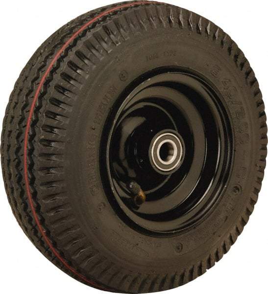 Hamilton - 10 Inch Diameter x 2-3/8 Inch Wide, Rubber Caster Wheel - 480 Lb. Capacity, 3 Inch Hub Length, 1 Inch Axle Diameter, Straight Roller Bearing - Makers Industrial Supply