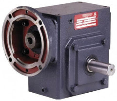 Morse - 3 Centerline Distance, 20:1, 88 RPM Output, 3/4 Input Horsepower, 468 Lbs. Max Torque, Speed Reducer - 1-1/4" Shaft Diam, Single Shaft Left, 5/8" Bore, 8-1/2" Long x 5-1/2" Wide x 8.88" High, 56C NEMA, 156 In/Lb. Min Torque - Makers Industrial Supply