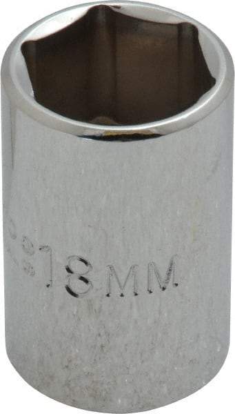 Proto - 1/2" Drive, Standard Hand Socket - 6 Points, 1-1/2" OAL, Chrome Finish - Makers Industrial Supply