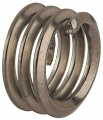 Heli-Coil - 1/4-20 UNC, 1/4" OAL, Free Running Helical Insert - 3-3/8 Free Coils, Tangless, 304 Stainless Steel, Bright Finish, 1D Insert Length - Makers Industrial Supply