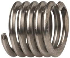 Heli-Coil - 1/4-20 UNC, 3/8" OAL, Free Running Helical Insert - 5-3/4 Free Coils, Tangless, 304 Stainless Steel, Bright Finish, 1-1/2D Insert Length - Makers Industrial Supply