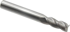 Accupro - 5/16", 3 Flute, Single End, Solid Carbide, 0.015" Corner Radius End Mill - 2-1/2" OAL, 40° Helix, Right Hand Flute, 3/4" LOC, Right Hand Cut - Makers Industrial Supply