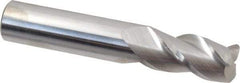 Accupro - 5/8", 3 Flute, Single End, Solid Carbide, 0.09" Corner Radius End Mill - 3-1/2" OAL, 40° Helix, Right Hand Flute, 1-1/4" LOC, Right Hand Cut - Makers Industrial Supply