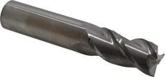 Accupro - 3/4", 3 Flute, Single End, Solid Carbide, 0.03" Corner Radius End Mill - 4" OAL, 40° Helix, Right Hand Flute, 1-1/2" LOC, Right Hand Cut - Makers Industrial Supply