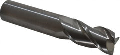 Accupro - 3/4", 3 Flute, Single End, Solid Carbide, 0.045" Corner Radius End Mill - 4" OAL, 40° Helix, Right Hand Flute, 1-1/2" LOC, Right Hand Cut - Makers Industrial Supply