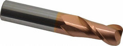 Accupro - 5/8", 2 Flute, Single End, Solid Carbide, 1/8" Corner Radius End Mill - 3-1/2" OAL, 40° Helix, Right Hand Flute, 1-1/4" LOC, Right Hand Cut - Makers Industrial Supply