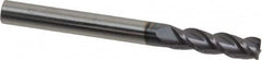 Accupro - 3/16", 3 Flute, Single End, Solid Carbide, 0.015" Corner Radius End Mill - 2" OAL, 40° Helix, Right Hand Flute, 5/8" LOC, Right Hand Cut - Makers Industrial Supply