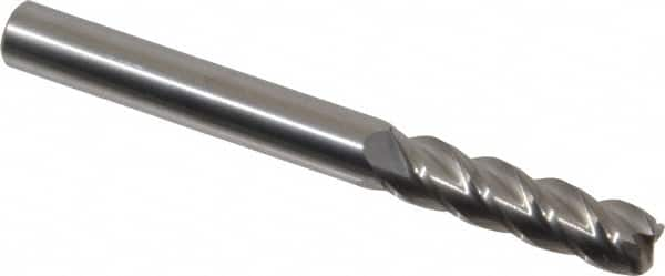 Accupro - 5/16", 4 Flute, Single End, Solid Carbide, 0.045" Corner Radius End Mill - 3" OAL, 40° Helix, Right Hand Flute, 1-1/8" LOC, Right Hand Cut - Makers Industrial Supply