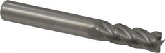 Accupro - 3/8", 4 Flute, Single End, Solid Carbide, 0.01" Corner Radius End Mill - 3" OAL, 40° Helix, Right Hand Flute, 1-1/8" LOC, Right Hand Cut - Makers Industrial Supply