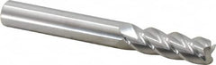 Accupro - 3/8", 4 Flute, Single End, Solid Carbide, 0.045" Corner Radius End Mill - 3" OAL, 40° Helix, Right Hand Flute, 1-1/8" LOC, Right Hand Cut - Makers Industrial Supply