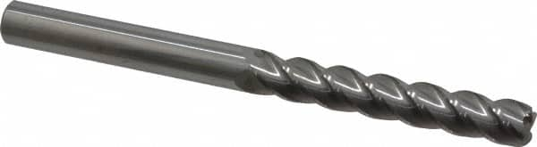 Accupro - 1/2" Diam 4 Flute Solid Carbide 0.09" Corner Radius End Mill - Makers Industrial Supply