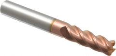 Accupro - 3/8", 4 Flute, Single End, Solid Carbide, 0.06" Corner Radius End Mill - 3" OAL, 40° Helix, Right Hand Flute, 1-1/8" LOC, Right Hand Cut - Makers Industrial Supply