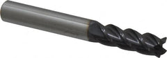 Accupro - 3/8", 4 Flute, Single End, Solid Carbide, 0.01" Corner Radius End Mill - 3" OAL, 40° Helix, Right Hand Flute, 1-1/8" LOC, Right Hand Cut - Makers Industrial Supply