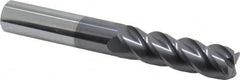 Accupro - 5/8", 4 Flute, Single End, Solid Carbide, 0.06" Corner Radius End Mill - 4-5/8" OAL, 40° Helix, Right Hand Flute, 2-1/8" LOC, Right Hand Cut - Makers Industrial Supply