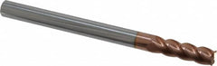 Accupro - 5/16", 4 Flute, Single End, Solid Carbide, 0.015" Corner Radius End Mill - 4" OAL, 40° Helix, Right Hand Flute, 1" LOC, Right Hand Cut - Makers Industrial Supply