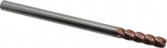 Accupro - 3/8" Diam 4 Flute Solid Carbide 0.09" Corner Radius End Mill - Makers Industrial Supply