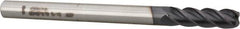 Accupro - 5/16", 4 Flute, Single End, Solid Carbide, 0.06" Corner Radius End Mill - 4" OAL, 40° Helix, Right Hand Flute, 1" LOC, Right Hand Cut - Makers Industrial Supply