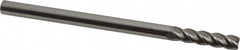 Accupro - 1/4", 4 Flute, Single End, Solid Carbide, 0.015" Corner Radius End Mill - 4" OAL, 40° Helix, Right Hand Flute, 1" LOC, Right Hand Cut - Makers Industrial Supply