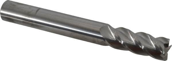 Accupro - 3/4", 4 Flute, Single End, Solid Carbide, 0.02" Corner Radius End Mill - 6" OAL, 40° Helix, Right Hand Flute, 2" LOC, Right Hand Cut - Makers Industrial Supply