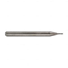 M.A. Ford - 0.3mm, 0.6mm LOC, 3mm Shank Diam, 38mm OAL, 2 Flute, Solid Carbide Square End Mill - Single End, Uncoated, 30° Helix, Centercutting, Right Hand Cut, Right Hand Flute, Series 164 - Makers Industrial Supply