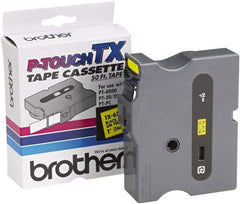 Brother - 1" Wide x 600" Long, Yellow Tape Cassette - For Label Maker - Makers Industrial Supply