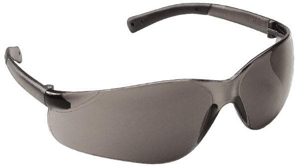 MCR Safety - Gray Lenses, Frameless Safety Glasses - Anti-Fog, Scratch Resistant, Plastic Frame, Size Universal, Wrap Around - Makers Industrial Supply