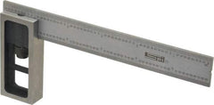 SPI - 6 Inch Long, 16R Double Square - 1/100, 1/64, 1/50 and 1/32 Inch Graduation, Hardened Steel - Makers Industrial Supply