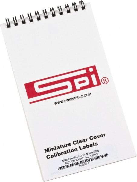 SPI - Calibration Label - Legend: Calibration, English, Red, 1" Long x 5/8" High, No Coating - Makers Industrial Supply