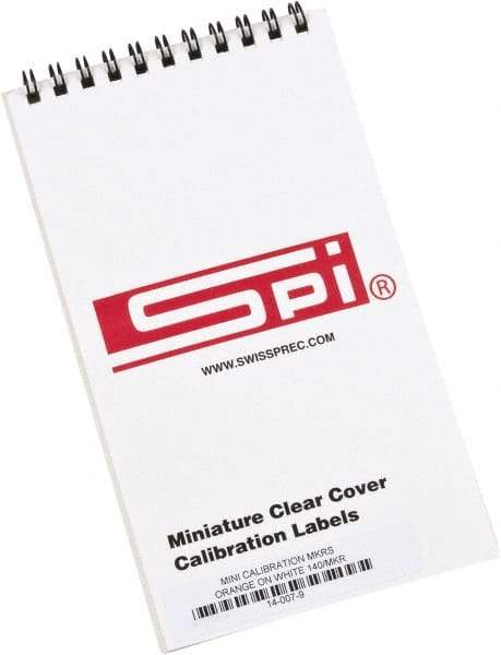 SPI - Calibration Label - Legend: Calibration, English, Orange, 1" Long x 5/8" High, No Coating - Makers Industrial Supply