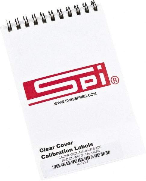 SPI - Calibration Label - Legend: Calibration, English, Red & White, 1-3/4" Long x 5/8" High, No Coating - Makers Industrial Supply