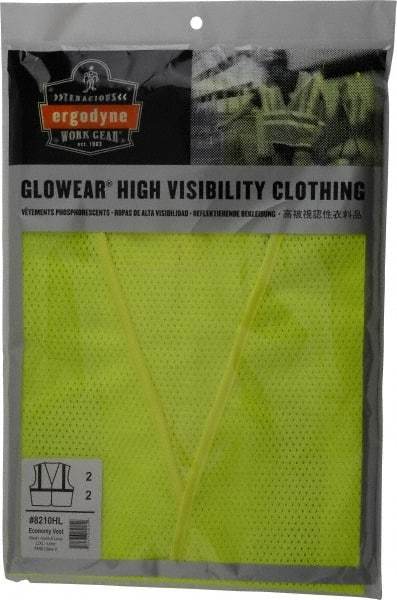 Ergodyne - Size L/XL High Visibility Lime Mesh General Purpose Vest - 44 to 52" Chest, ANSI/ISEA 107, Hook & Loop Closure, 1 Pocket, Polyester - Makers Industrial Supply