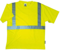 Ergodyne - Size M, Lime, High Visibility, Short Sleeve T-Pocket, - 36 to 38" Chest, 1 Pocket, Polyester - Makers Industrial Supply