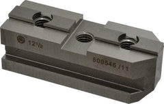 Bison - 12 to 12-1/2" Chuck Diam Compatibility, Steel Tongue & Groove Hard Lathe Master Jaws - 3/4" Groove Width, 1.5748" Wide x 4.3307" Long x 1.5354" High - Makers Industrial Supply