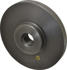 Bison - Adapter Back Plate for 8" Diam Self Centering Lathe Chucks - 1-1/2 - 8 Mount, 1-1/2" Through Hole Diam, 3.583mm ID, 8.11" OD, 0.866" Flange Height, Cast Iron - Makers Industrial Supply