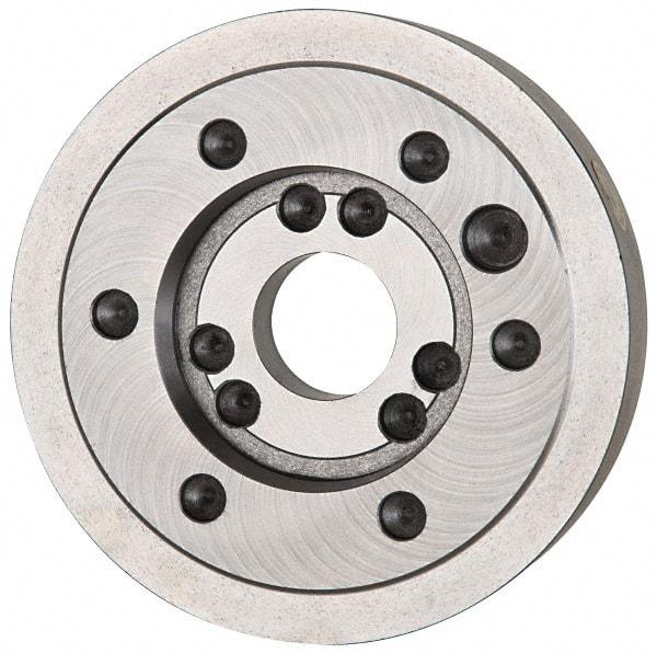 Bison - Adapter Back Plate for 6-1/4" Diam Independent & Self Centering Lathe Chucks - A1/A2-5 Mount, 3.13" Through Hole Diam, 3-1/4" ID, 6.4" OD, 1" Flange Height - Makers Industrial Supply