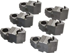 Bison - 6-1/4 to 6" Chuck Diam Compatibility, Steel Tongue & Groove Hard Lathe Top Jaws - 0.984" Wide x 2.638" Long x 1.634" High - Makers Industrial Supply