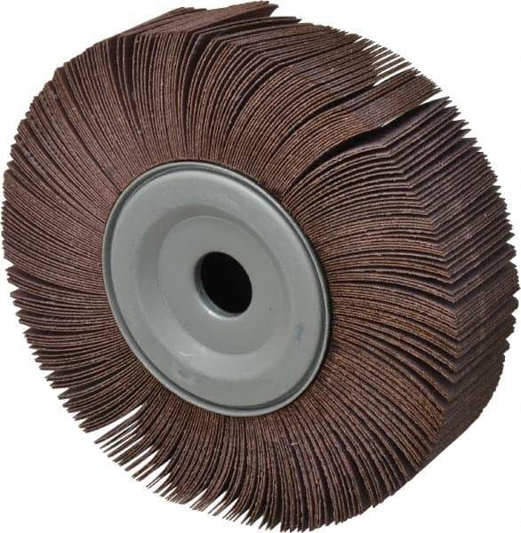 Merit Abrasives - 8" Diam, 80 Grit Aluminum Oxide Unmounted Flap Wheel - 1" Hole, 2" Wide, Coated, Medium Grade, 4,500 Max RPM , Cloth Backing - Makers Industrial Supply