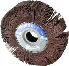 Merit Abrasives - 10" Diam, 60 Grit Aluminum Oxide Unmounted Flap Wheel - 1-3/4" Hole, 2" Wide, Coated, Medium Grade, 4,000 Max RPM , Cloth Backing - Makers Industrial Supply