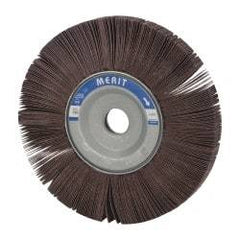 Merit Abrasives - 8" Diam, 120 Grit Aluminum Oxide Unmounted Flap Wheel - 1" Hole, 1" Wide, Coated, Fine Grade, 4,500 Max RPM , Cloth Backing - Makers Industrial Supply