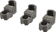 Bison - 6-1/4 to 6" Chuck Diam Compatibility, Steel Tongue & Groove Hard Lathe Top Jaws - 0.984" Wide x 2.638" Long x 1.634" High - Makers Industrial Supply