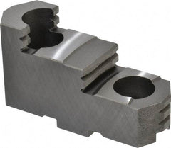 Bison - 10" Max Chuck Diam Compatibility, Steel Tongue & Groove Hard Lathe Top Jaws - 1.28" Wide x 3.74" Long x 2.023" High - Makers Industrial Supply