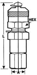 Voss - 9/16 Thread, 6,000 Max psi, Test Point To JIC Swivel - 68mm Long, Pressure Tests - Makers Industrial Supply