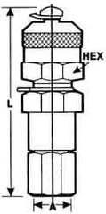 Voss - 9/16 Thread, 6,000 Max psi, Test Point To JIC Swivel - 68mm Long, Pressure Tests - Makers Industrial Supply