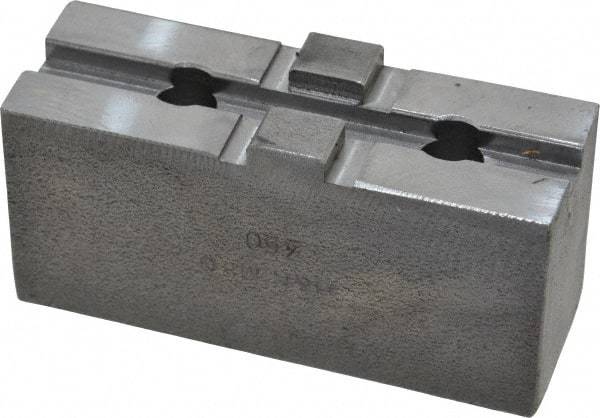 H & R Manufacturing - 8" Chuck Capacity, Tongue & Groove Attachment, Square Soft Lathe Chuck Jaw - Steel, 1-3/4" Btw Mount Hole Ctrs, 3-1/2" Long x 1-1/4" Wide x 1-5/8" High, 5/16" Groove - Makers Industrial Supply