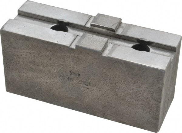 H & R Manufacturing - 12" Chuck Capacity, Tongue & Groove Attachment, Square Soft Lathe Chuck Jaw - Steel, 2-1/2" Btw Mount Hole Ctrs, 4-7/8" Long x 1-3/4" Wide x 2-3/8" High, 1/2" Groove - Makers Industrial Supply